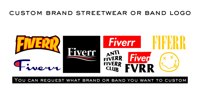 I will make a custom supreme, brand streetwear or band logo