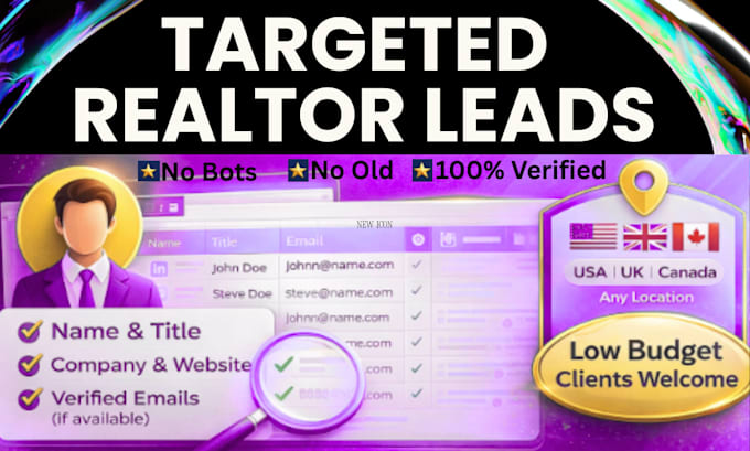 generate verified real estate and medical b2b leads