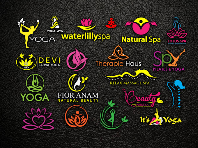 create natural spa yoga wellness beauty logo