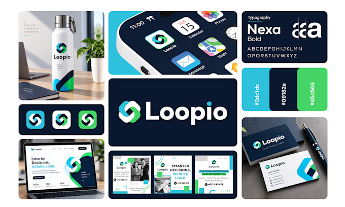 design business logo and branding kit package with brand identity