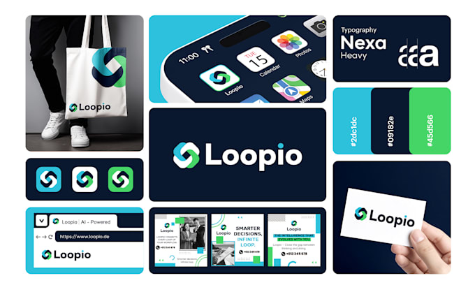 design business logo and branding kit package with brand identity