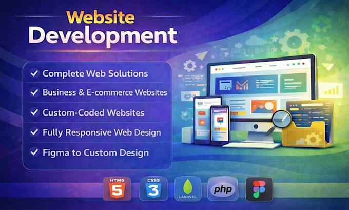 build responsive website and do custom development
