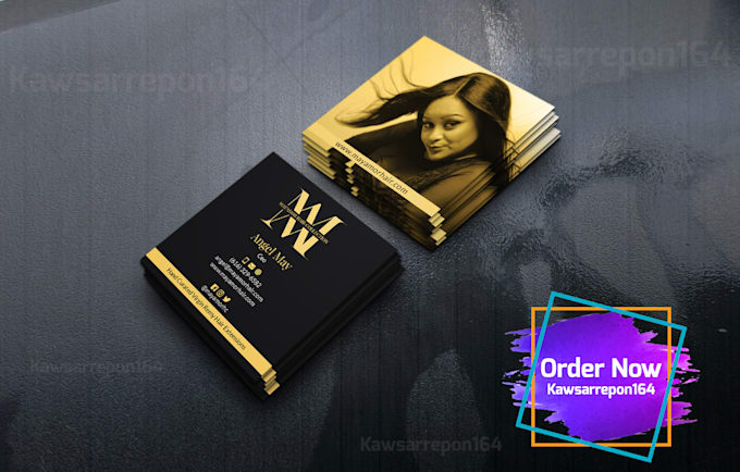 design square and standard business card with print ready files