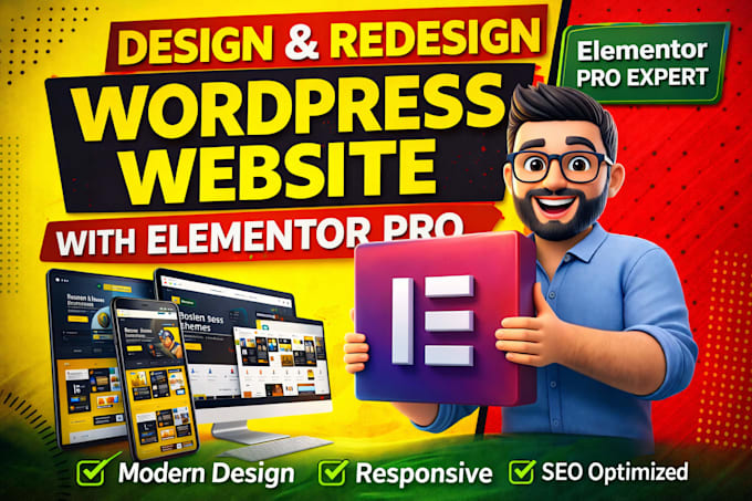 design or redesign wordpress website with elementor pro, business website design