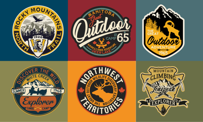 Do custom outdoor logo badges for mountain camping hunting fishing