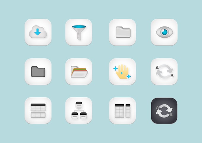 design modern and flat app icons