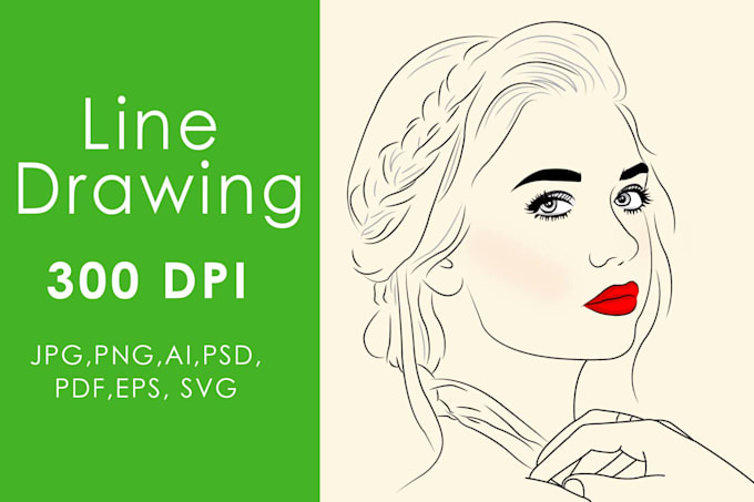 draw line drawing of any image, product, sketch, diagram