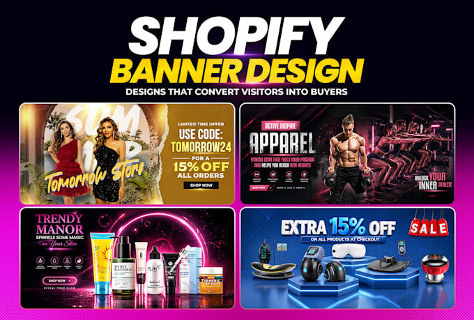 design a professional shopify banner for your store