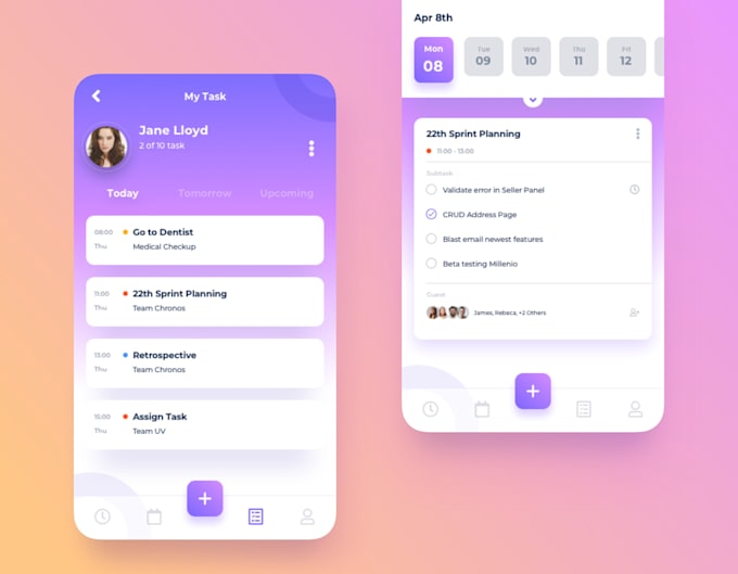 Design clean modern mobile app ui by Vectoriondesign | Fiverr