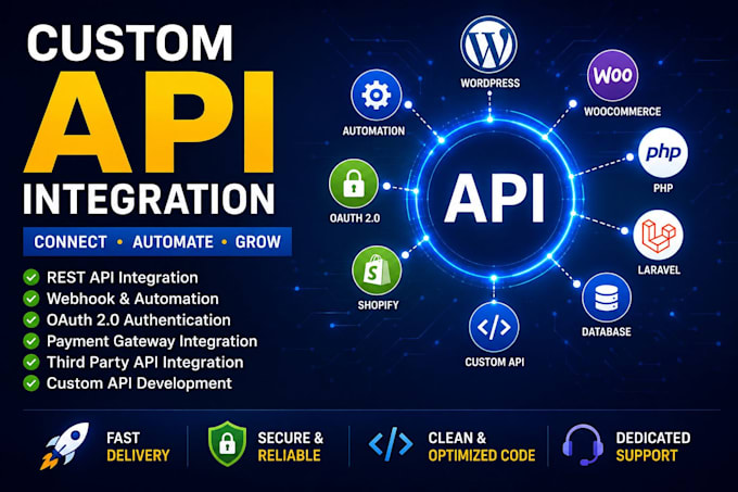 develop custom API integration, webhooks, and automation for wordpress