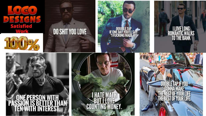 Create 500 Motivational Quotes Images With Your Logo By Logo Designs100 Fiverr