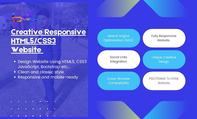 be your front end website developer and designer