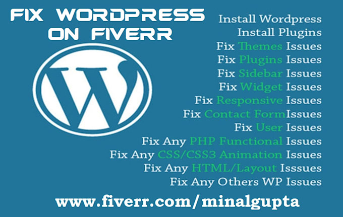 fix wordpress issues, errors and bugs