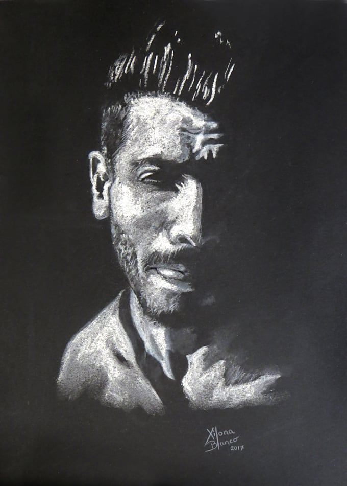 draw your portrait in contrasting light