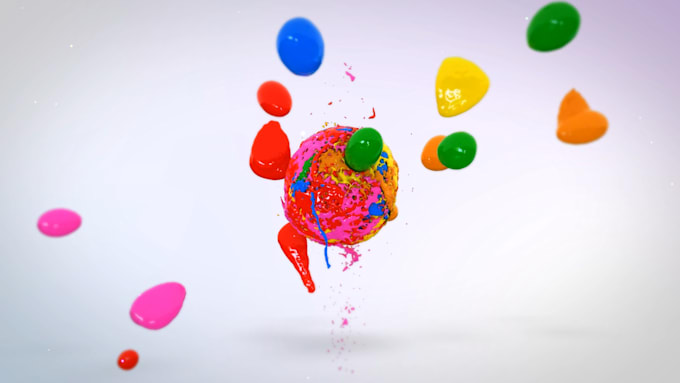 create a full HD colorful paint effects logo reveal