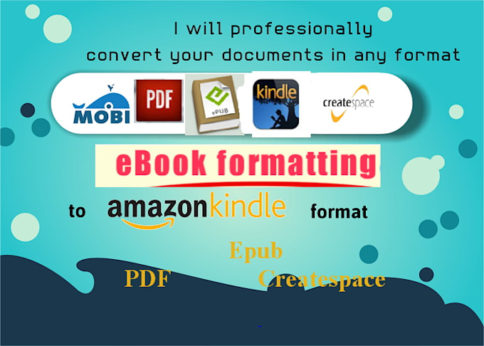 do ebook formatting for kindle, paperback, epub, apple books and smashwords