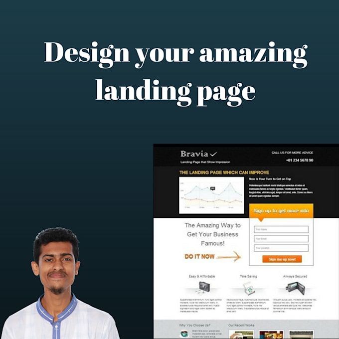 Design your amazing landing page by Habibbappy | Fiverr
