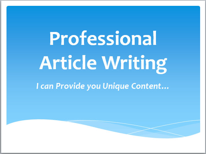 provide you unique article writing services