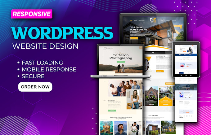 create responsive wordpress website and development