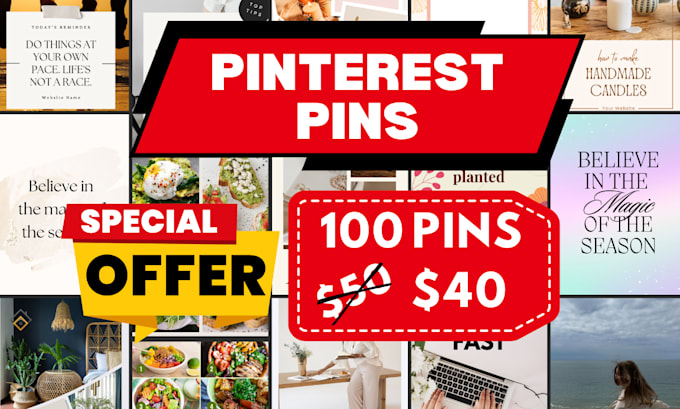 design 100 beautiful custom pins for pinterest
