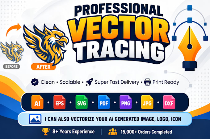 do vector tracing, vectorize logo, convert image to vector, ai image to vector