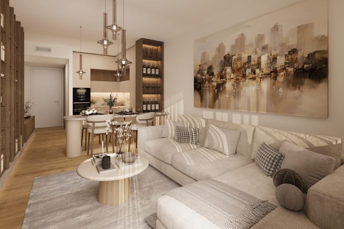 create rendering, photorealistic interior or exterior in 3ds max and corona