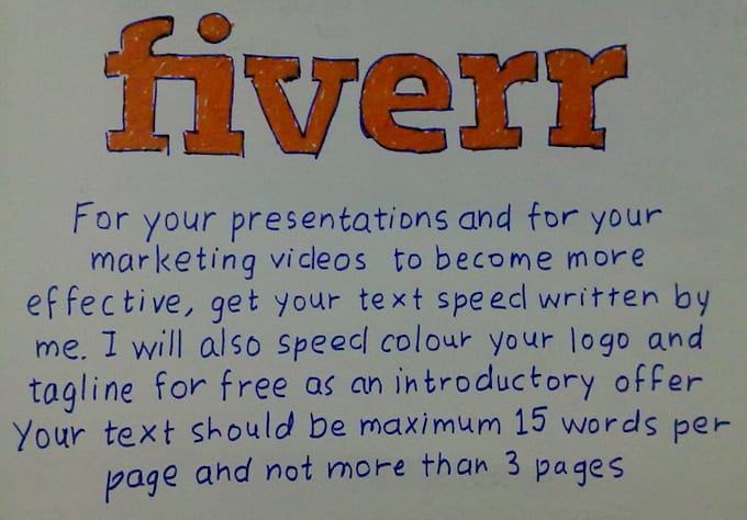 make video while speed texting your message and color/draw your company logo, add music of your choice to it