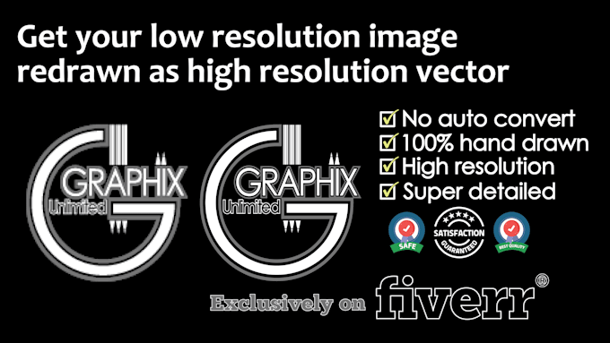 convert, redraw, redesign logo or image to clean vector