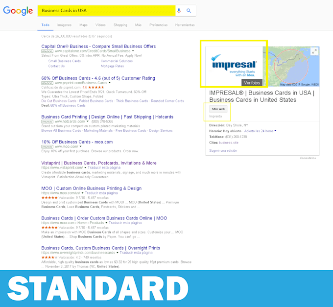 Make appear your company on google in the first page by Impresal