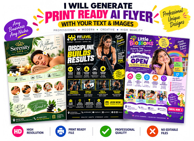 create a professional print ready ai flyer for your business