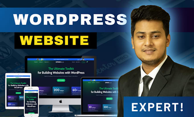 design responsive wordpress website with elementor pro and jetengine