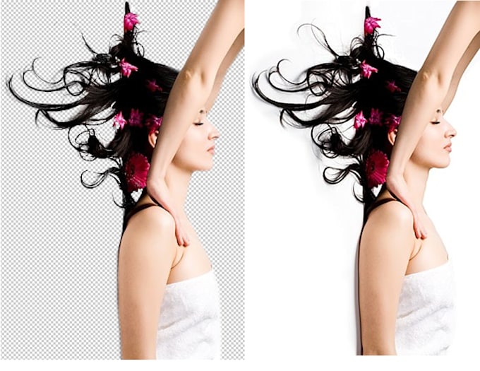 transparent background and hear masking