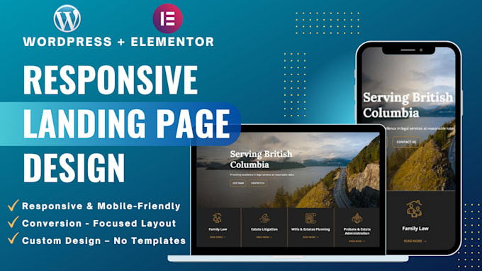 design a landing page or squeeze page