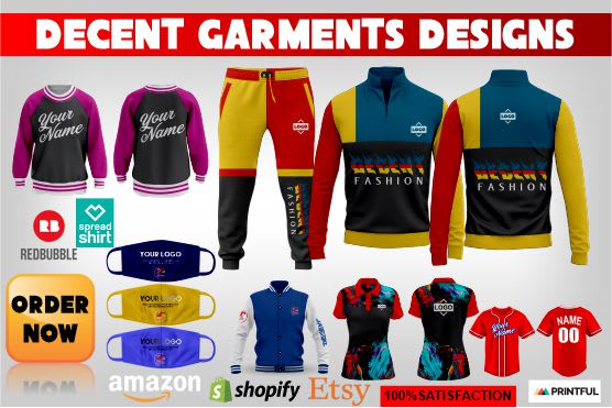 design t shirt, sweatsuit, sports wear within 24 hours