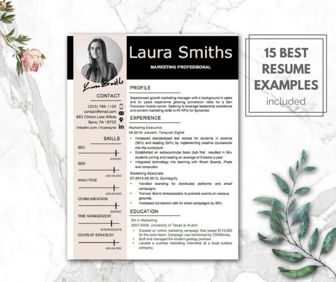 Provide You A Creative Modern Resume Template In Ms Word Form