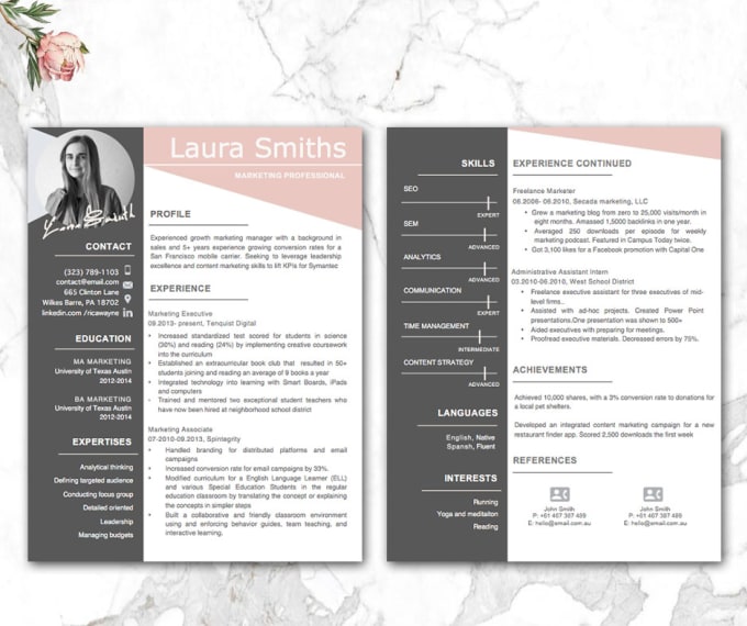 Provide a creative professional resume template in ms word by ...