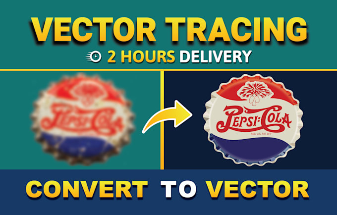 vector tracing, redraw logo, convert image to vector quickly