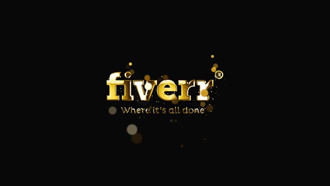 create beautiful gold logo intro