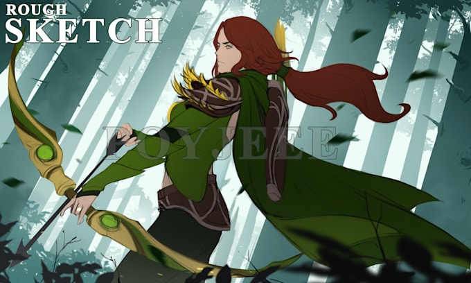 draw cover art, fantasy character, landscape, dnd and no ai