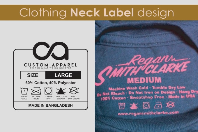 Make your shirt neck label design by Labelstage | Fiverr