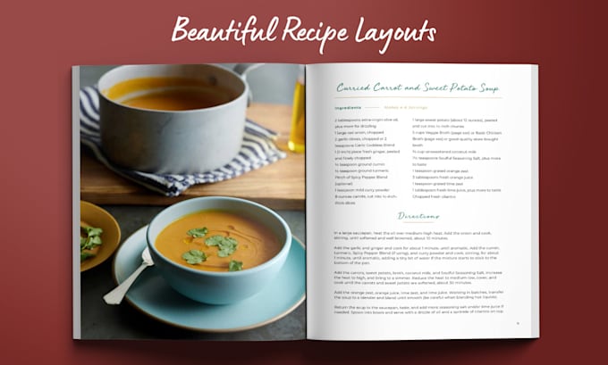 execute cookbook design and superb recipe book formatting