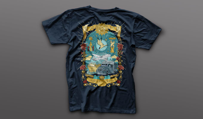 create a custom illustrated graphic t shirt design