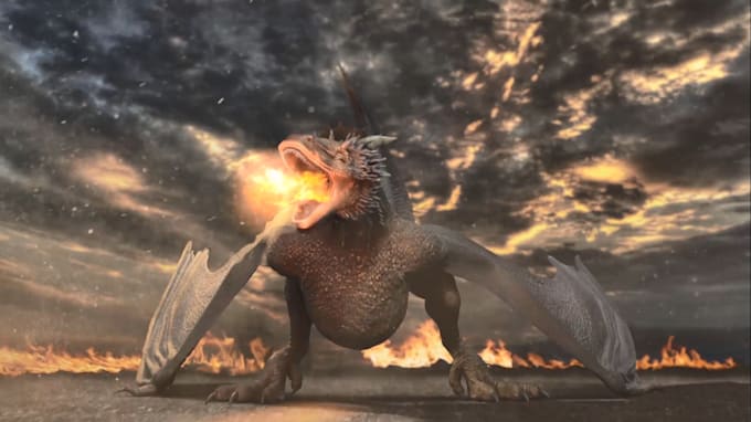 do amazing dragon fire intro logo