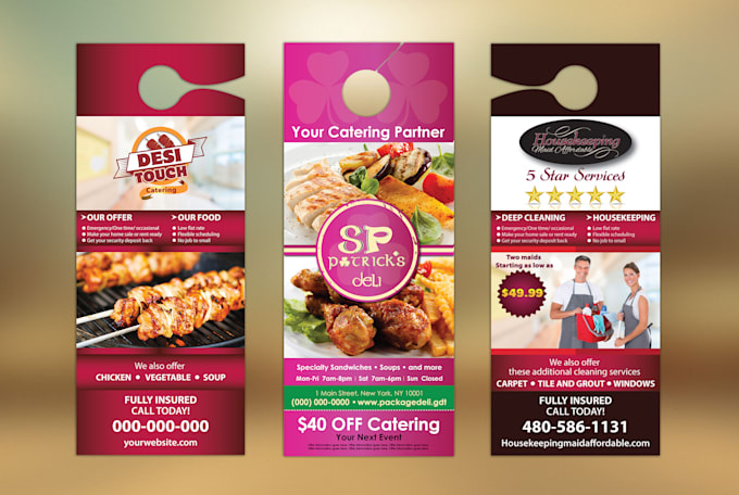 design professional door hanger in 24 hours