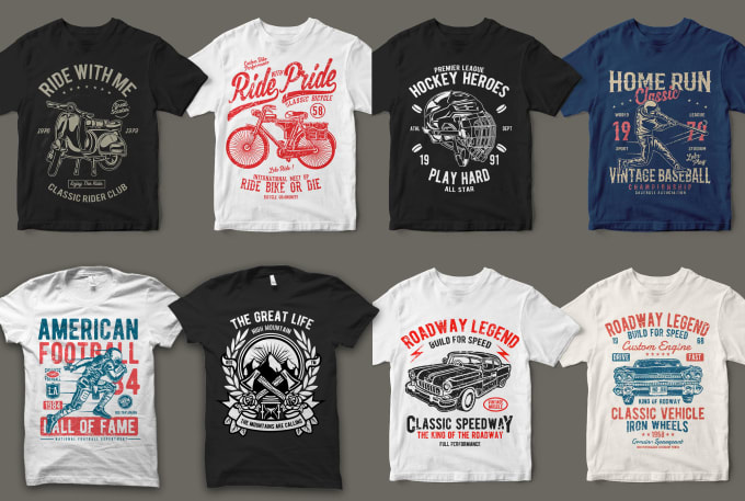 Illustrate a vintage t shirt design for your clothing brand by ...