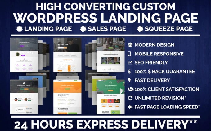 create responsive wordpress landing page design