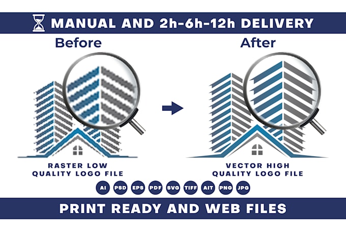 do vector trace, redraw, recreate and covert to vector files