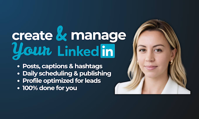 manage your linkedin page and create professional b2b content