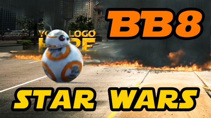 make 5 star wars video clips with your logo or text