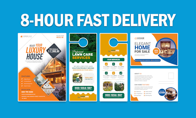 design flyer, postcard, eddm, direct mail, door hanger, or brochure